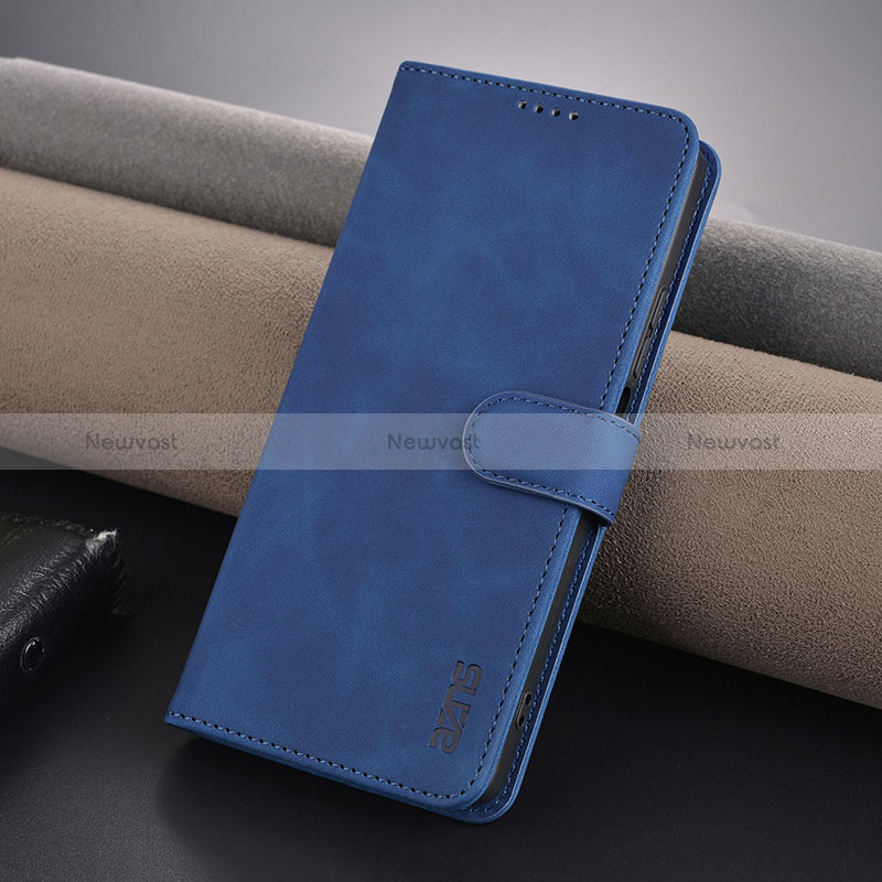 Leather Case Stands Flip Cover Holder YZ5 for Xiaomi Redmi Note 13 5G Blue