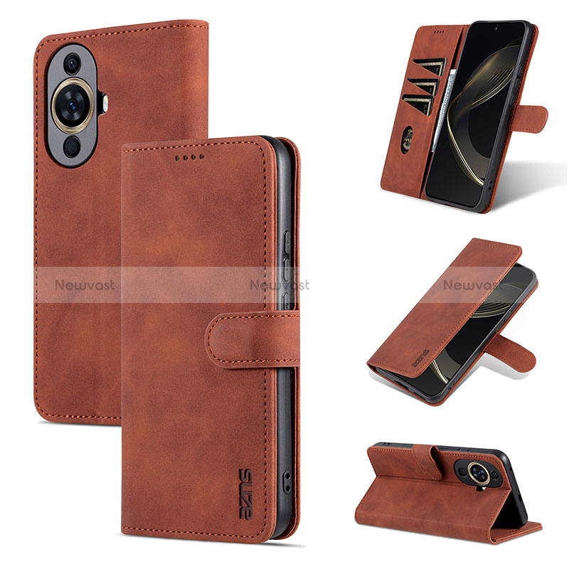 Leather Case Stands Flip Cover Holder YZ6 for Huawei Nova 11 Pro