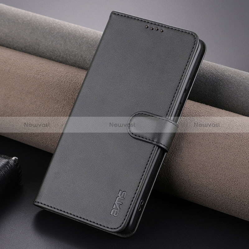 Leather Case Stands Flip Cover Holder YZ6 for Oppo K11 5G Black