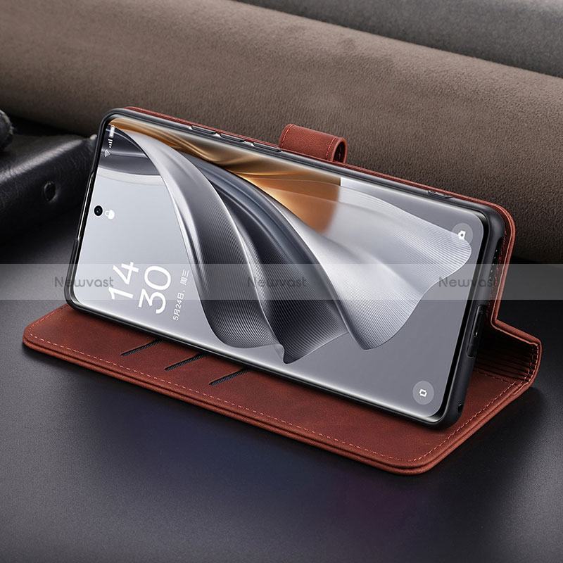 Leather Case Stands Flip Cover Holder YZ6 for Oppo Reno10 Pro+ Plus 5G