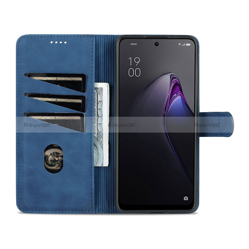 Leather Case Stands Flip Cover Holder YZ6 for Oppo Reno9 5G