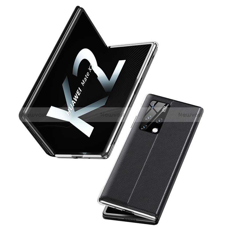 Leather Case Stands Flip Cover Holder ZL4 for Huawei Mate X2