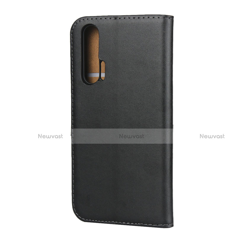 Leather Case Stands Flip Cover K01 for Huawei Honor 20 Pro Black