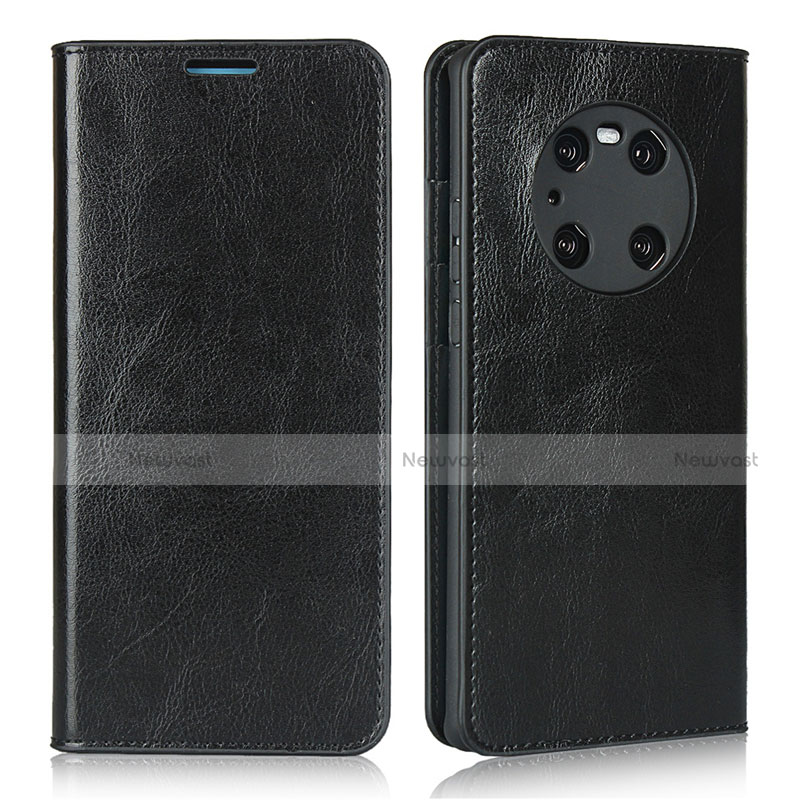 Leather Case Stands Flip Cover K02 Holder for Huawei Mate 40 Pro Black