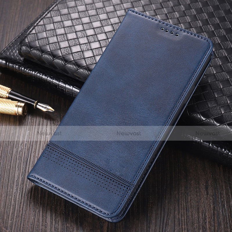 Leather Case Stands Flip Cover K03 Holder for Huawei Mate 40E Pro 5G Blue