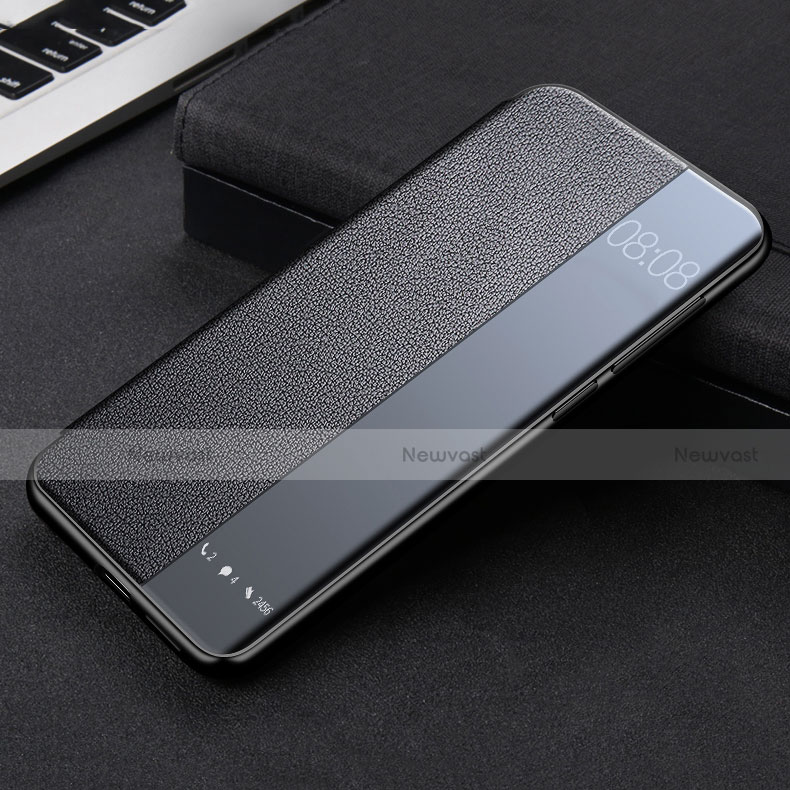 Leather Case Stands Flip Cover K09 Holder for Huawei Mate 40 Pro Black