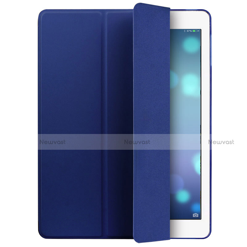 Leather Case Stands Flip Cover L01 for Apple iPad 2 Blue