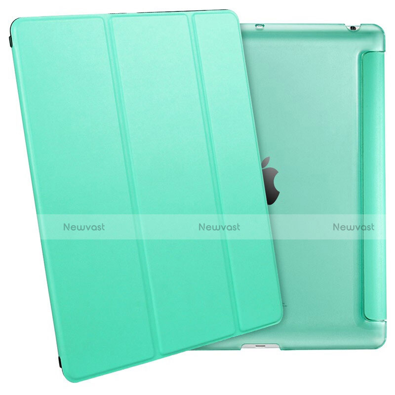 Leather Case Stands Flip Cover L01 for Apple iPad 3 Green