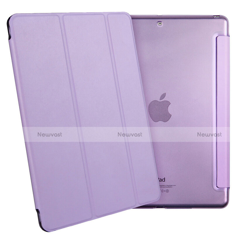 Leather Case Stands Flip Cover L01 for Apple iPad Air Purple