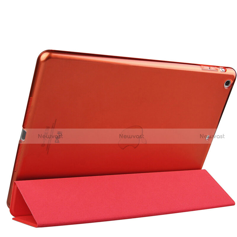 Leather Case Stands Flip Cover L01 for Apple iPad Air Red