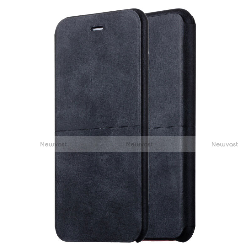 Leather Case Stands Flip Cover L01 for Apple iPhone 6 Plus Black