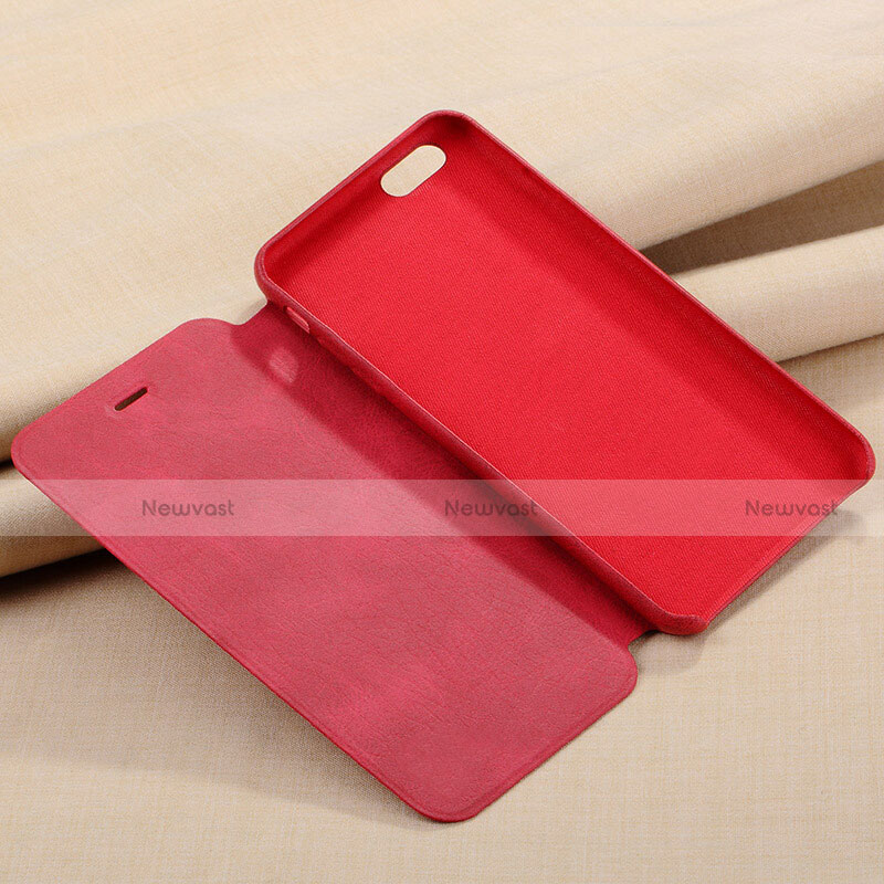 Leather Case Stands Flip Cover L01 for Apple iPhone 6 Plus Red