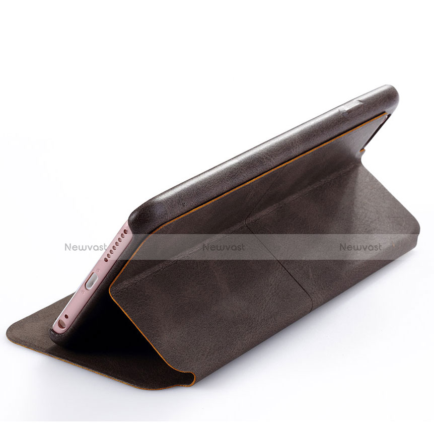 Leather Case Stands Flip Cover L01 for Apple iPhone 6S Plus Brown