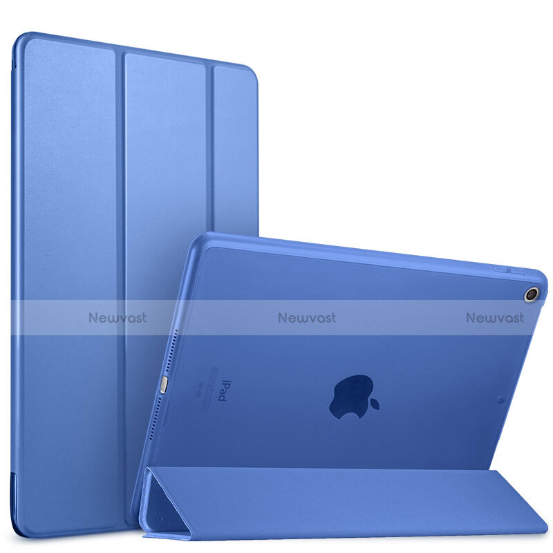 Leather Case Stands Flip Cover L01 for Apple New iPad 9.7 (2017) Blue