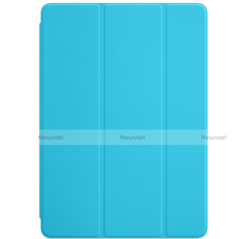 Leather Case Stands Flip Cover L01 for Apple New iPad 9.7 (2017) Sky Blue