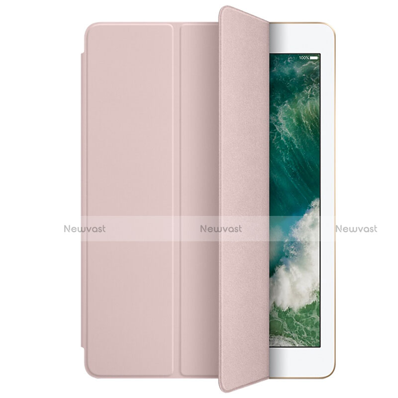 Leather Case Stands Flip Cover L01 for Apple New iPad 9.7 (2018) Pink