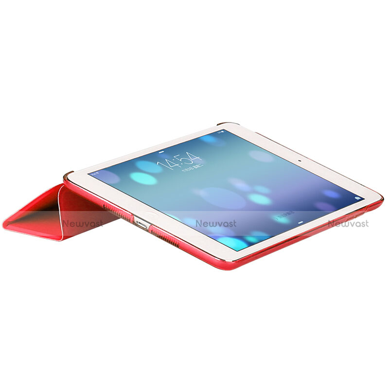 Leather Case Stands Flip Cover L01 for Apple New iPad 9.7 (2018) Red