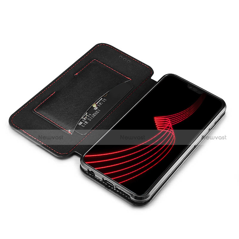 Leather Case Stands Flip Cover L01 for Huawei Honor 10 Black