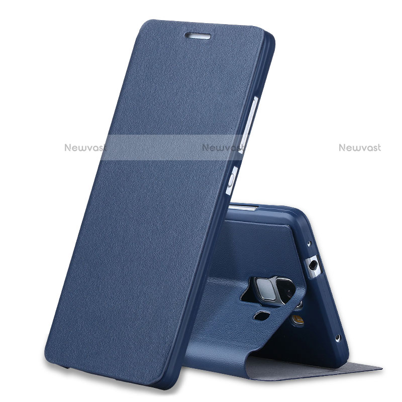 Leather Case Stands Flip Cover L01 for Huawei Honor 7 Blue