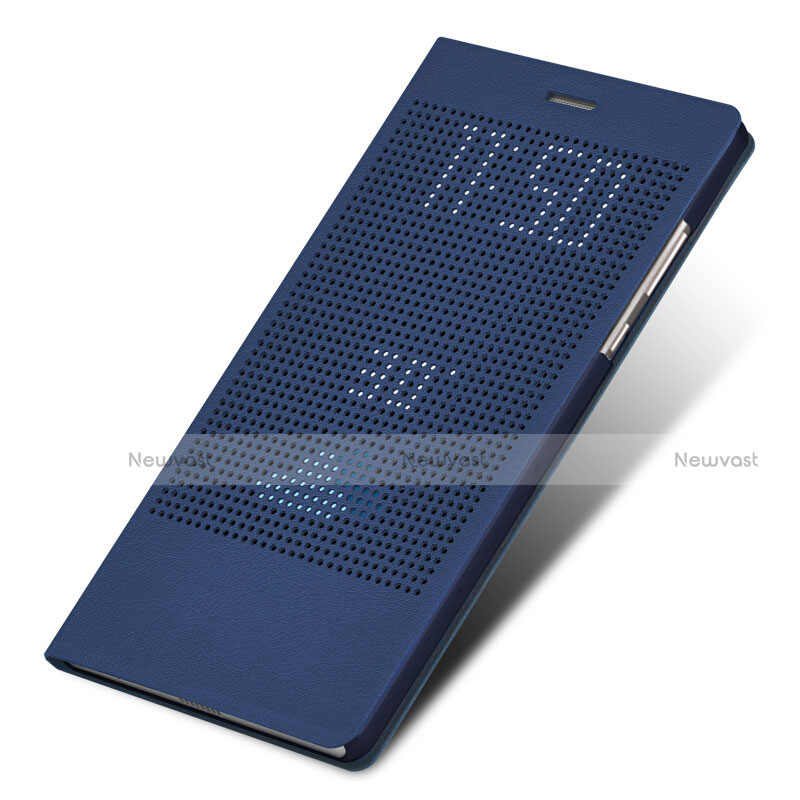 Leather Case Stands Flip Cover L01 for Huawei Honor Note 8 Blue