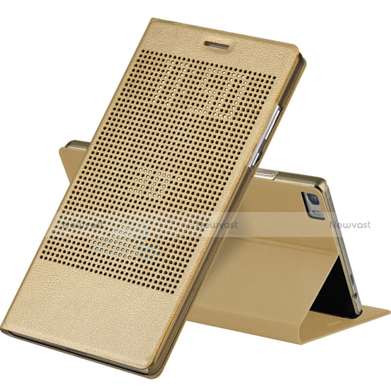 Leather Case Stands Flip Cover L01 for Huawei Honor Note 8 Gold