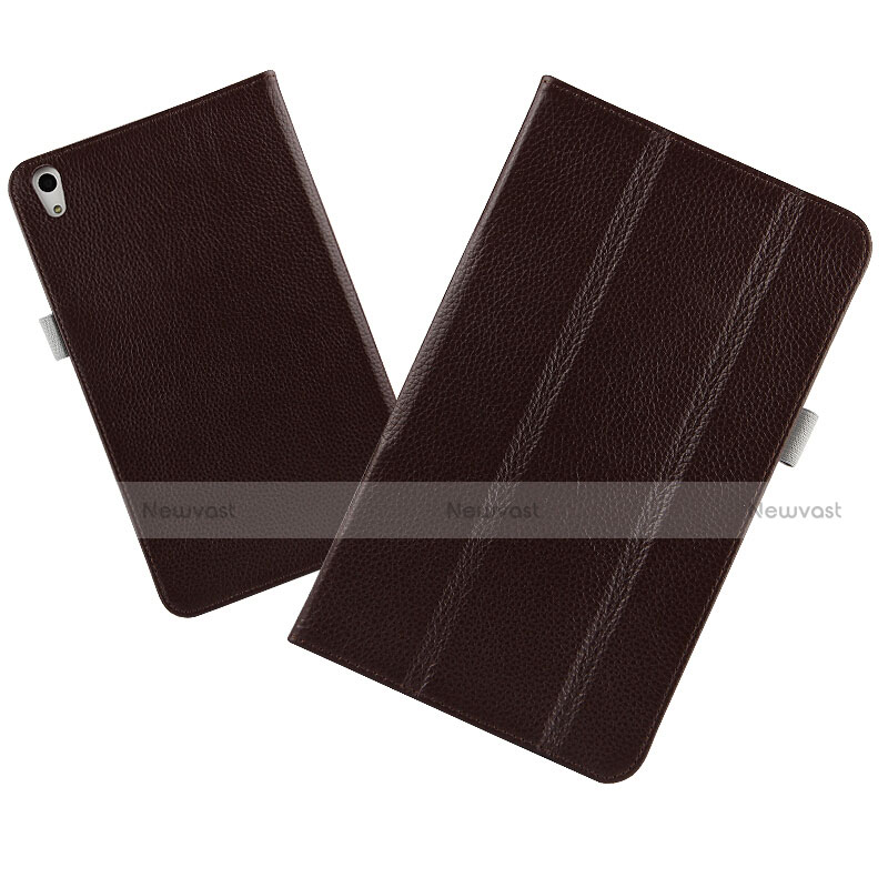 Leather Case Stands Flip Cover L01 for Huawei Honor Pad 2 Brown