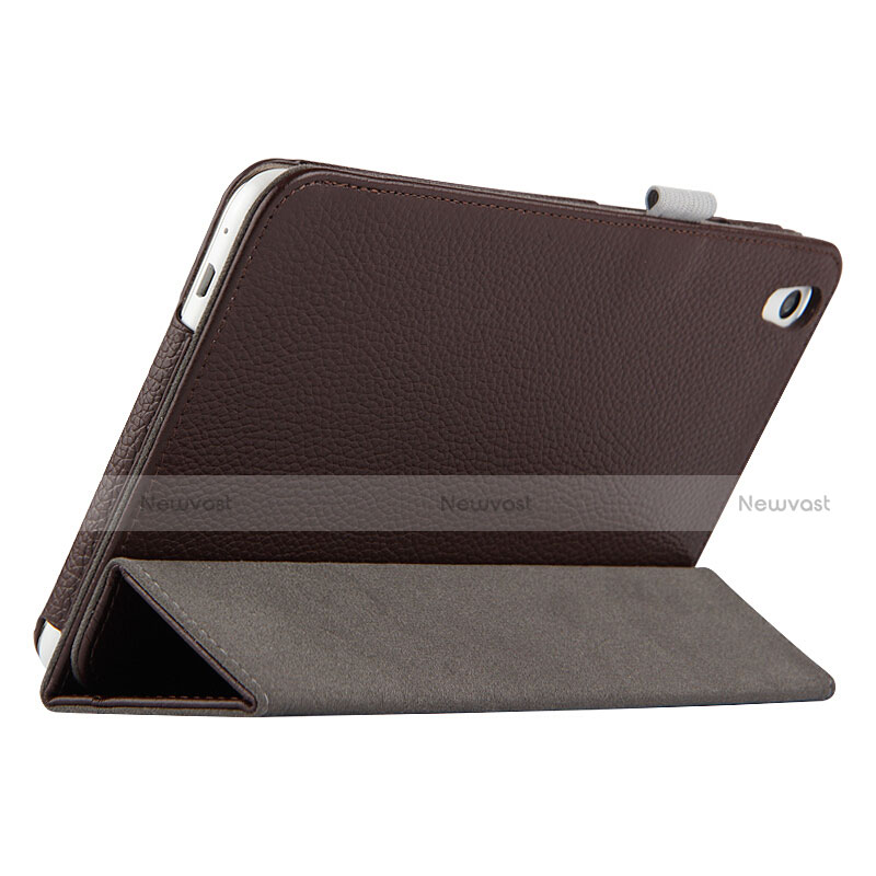 Leather Case Stands Flip Cover L01 for Huawei Honor Pad 2 Brown