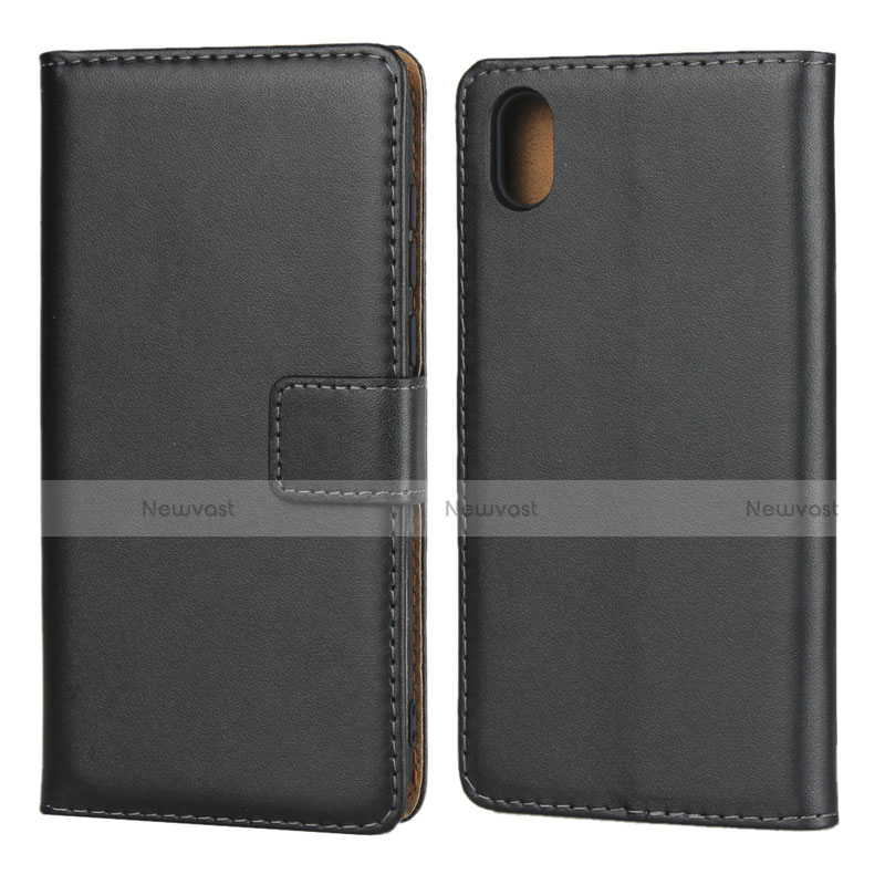 Leather Case Stands Flip Cover L01 for Huawei Honor Play 8 Black