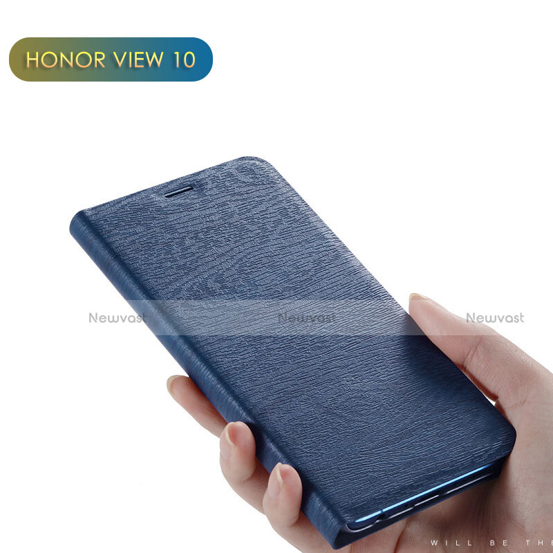 Leather Case Stands Flip Cover L01 for Huawei Honor V10 Blue