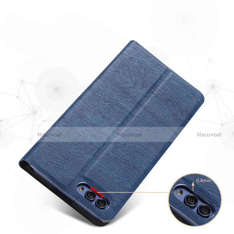 Leather Case Stands Flip Cover L01 for Huawei Honor V10 Blue