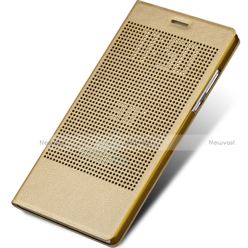 Leather Case Stands Flip Cover L01 for Huawei Honor V8 Max Gold