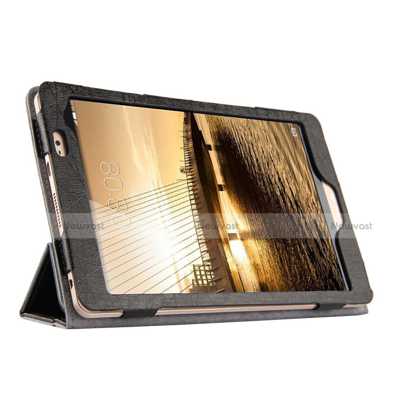 Leather Case Stands Flip Cover L01 for Huawei Mediapad M2 8 M2-801w M2-803L M2-802L Black