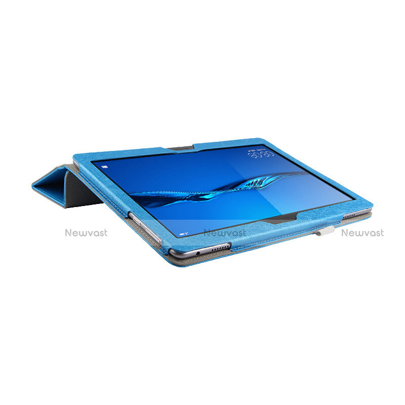 Leather Case Stands Flip Cover L01 for Huawei MediaPad M3 Lite 10.1 BAH-W09 Blue