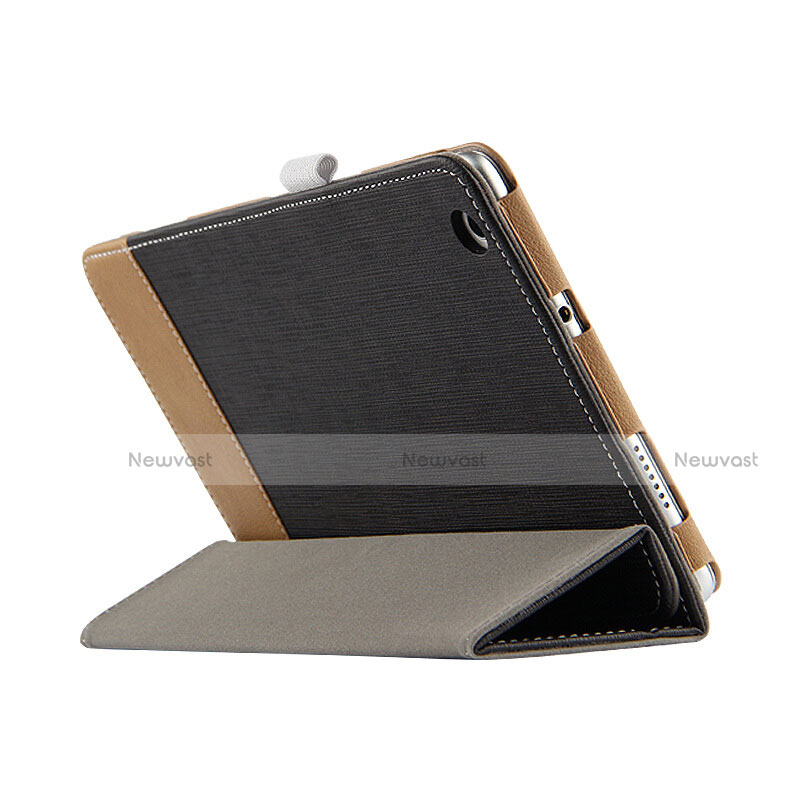 Leather Case Stands Flip Cover L01 for Huawei MediaPad M3 Lite 8.0 CPN-W09 CPN-AL00 Black