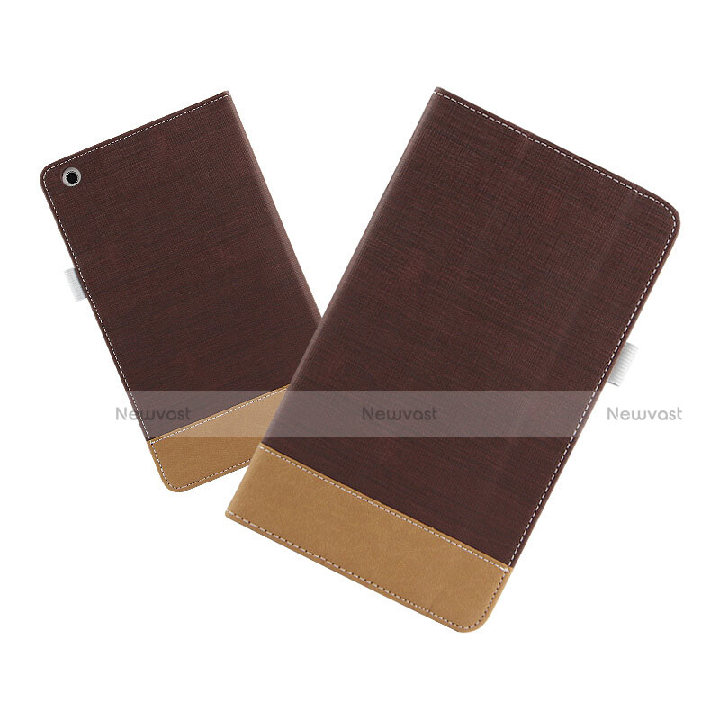 Leather Case Stands Flip Cover L01 for Huawei MediaPad M3 Lite 8.0 CPN-W09 CPN-AL00 Brown