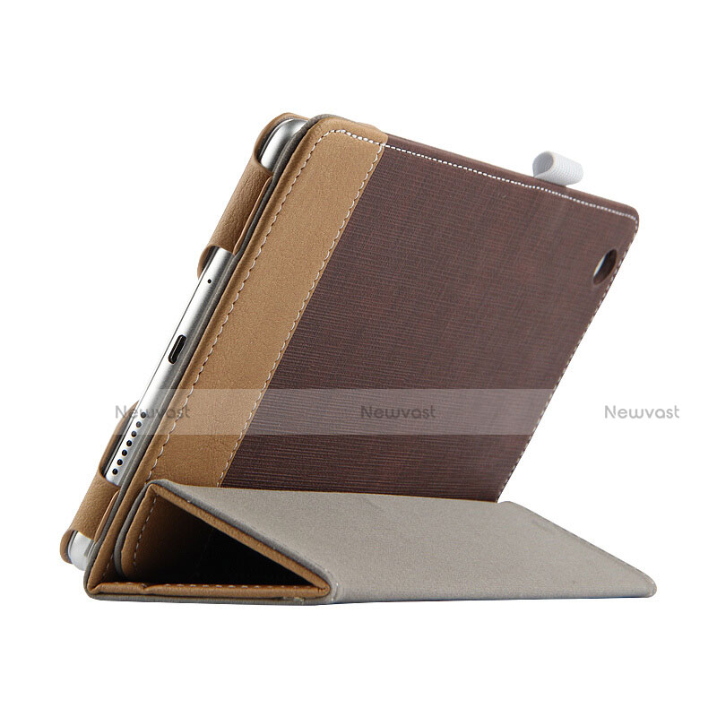 Leather Case Stands Flip Cover L01 for Huawei MediaPad M3 Lite 8.0 CPN-W09 CPN-AL00 Brown