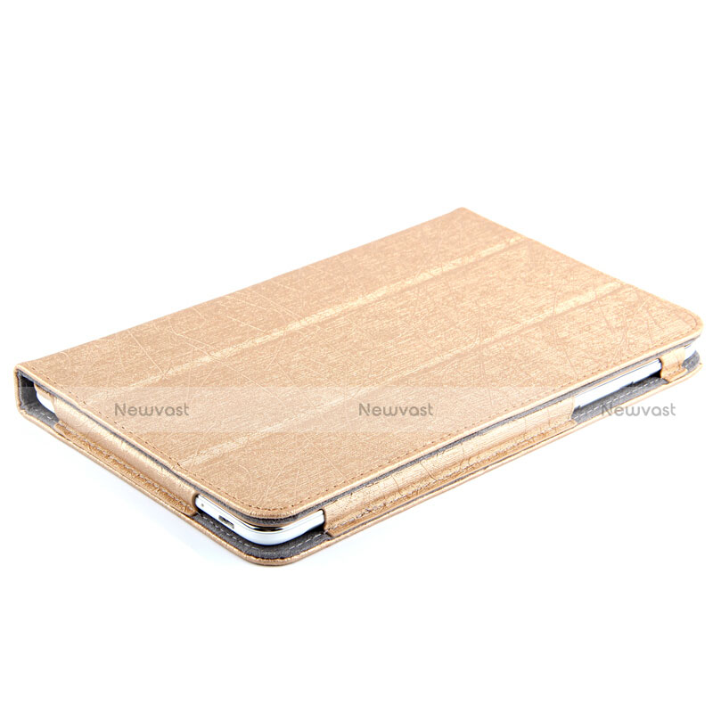 Leather Case Stands Flip Cover L01 for Huawei Mediapad T1 7.0 T1-701 T1-701U Gold