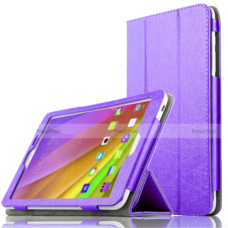 Leather Case Stands Flip Cover L01 for Huawei Mediapad T1 7.0 T1-701 T1-701U Purple