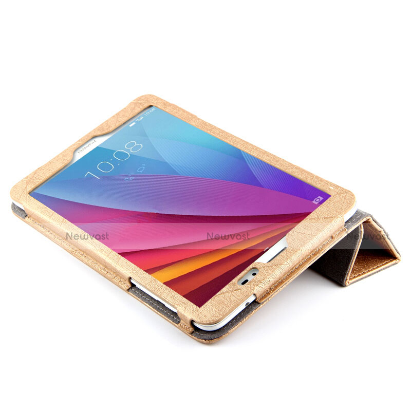 Leather Case Stands Flip Cover L01 for Huawei Mediapad T2 7.0 BGO-DL09 BGO-L03 Gold