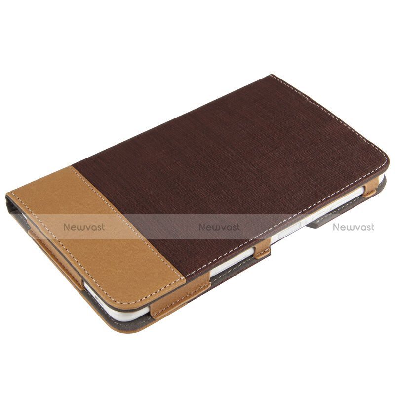 Leather Case Stands Flip Cover L01 for Huawei MediaPad T2 Pro 7.0 PLE-703L Brown