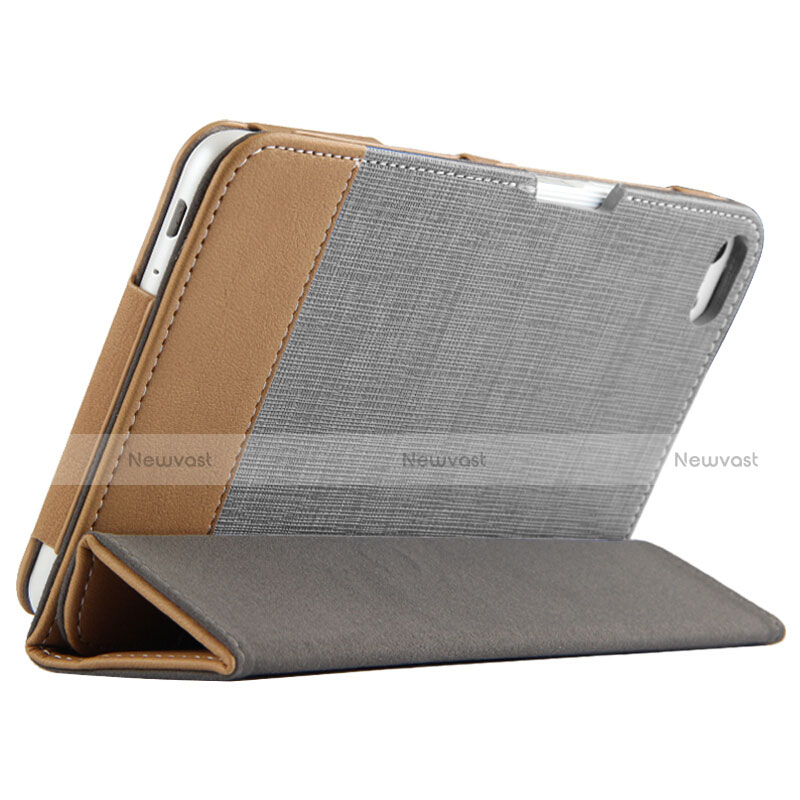 Leather Case Stands Flip Cover L01 for Huawei MediaPad T2 Pro 7.0 PLE-703L Gray