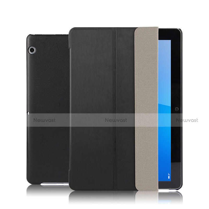 Leather Case Stands Flip Cover L01 for Huawei MediaPad T3 10 AGS-L09 AGS-W09 Black