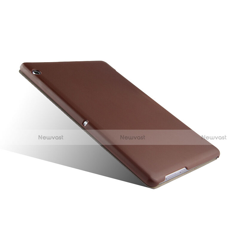 Leather Case Stands Flip Cover L01 for Huawei MediaPad T3 10 AGS-L09 AGS-W09 Brown