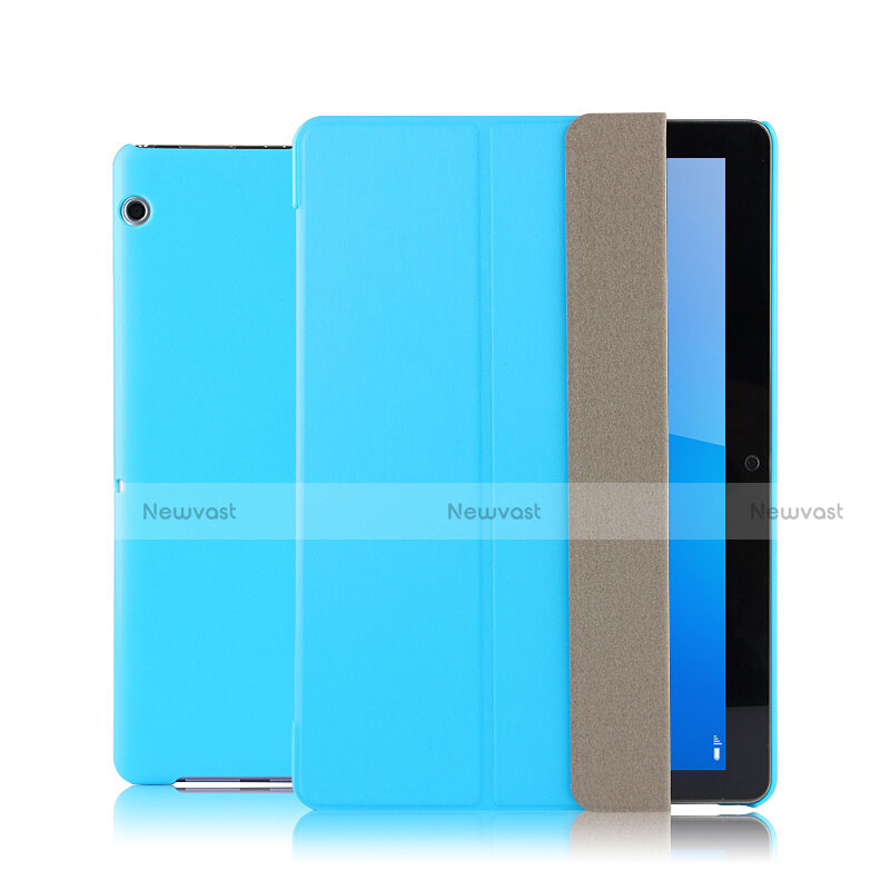 Leather Case Stands Flip Cover L01 for Huawei MediaPad T3 10 AGS-L09 AGS-W09 Cyan