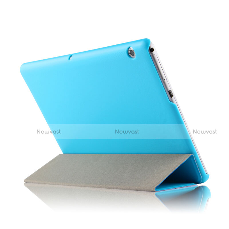 Leather Case Stands Flip Cover L01 for Huawei MediaPad T3 10 AGS-L09 AGS-W09 Cyan