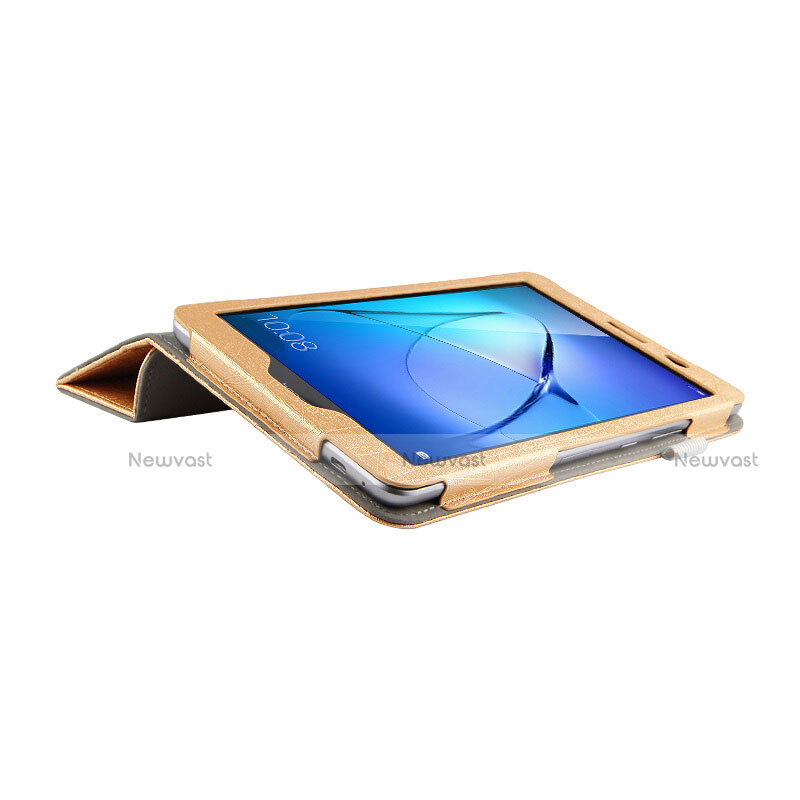 Leather Case Stands Flip Cover L01 for Huawei MediaPad T3 8.0 KOB-W09 KOB-L09 Gold