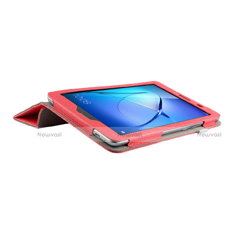 Leather Case Stands Flip Cover L01 for Huawei MediaPad T3 8.0 KOB-W09 KOB-L09 Red