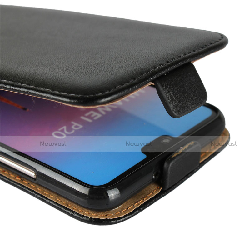 Leather Case Stands Flip Cover L01 for Huawei P20 Black