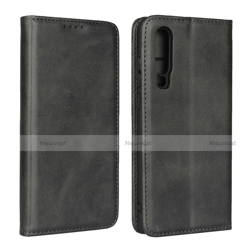 Leather Case Stands Flip Cover L01 for Huawei P30 Black