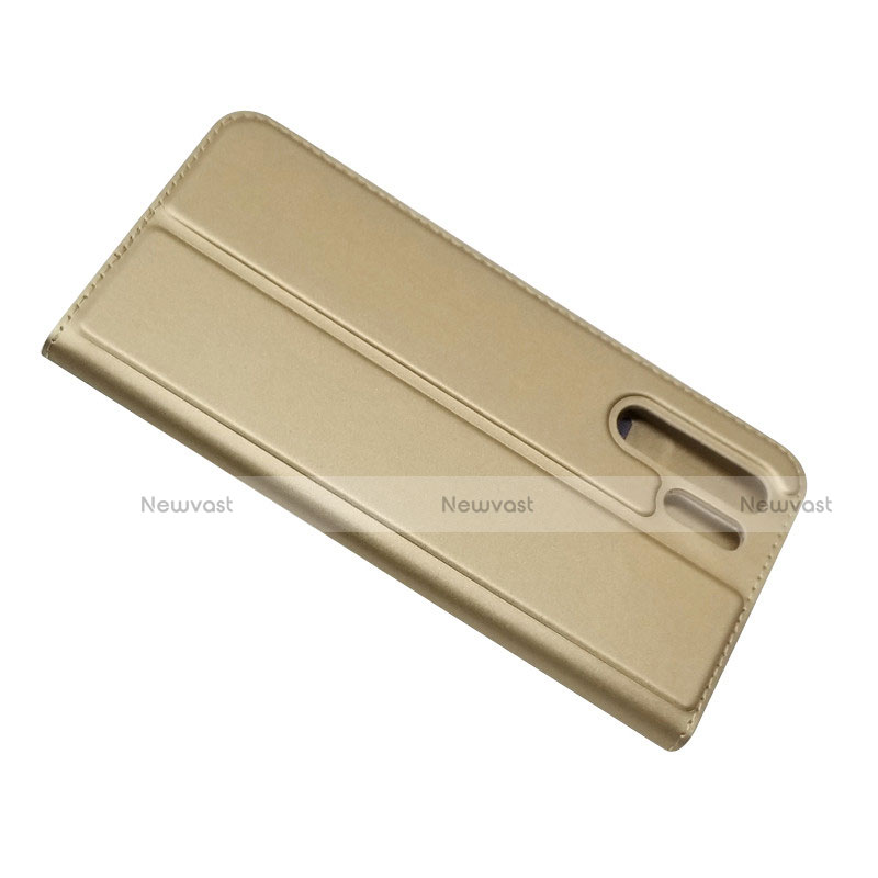 Leather Case Stands Flip Cover L01 for Huawei P30 Pro Gold